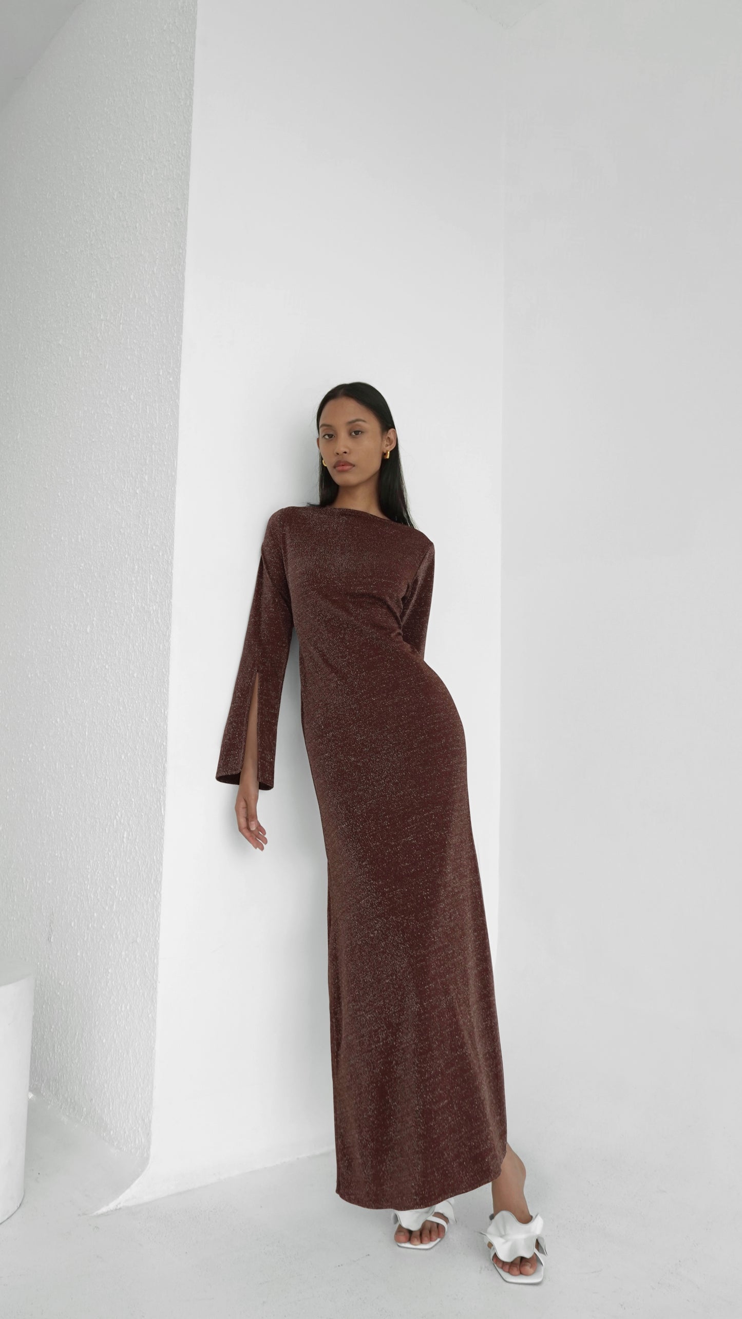 Chocolate Brown Maxi Dress