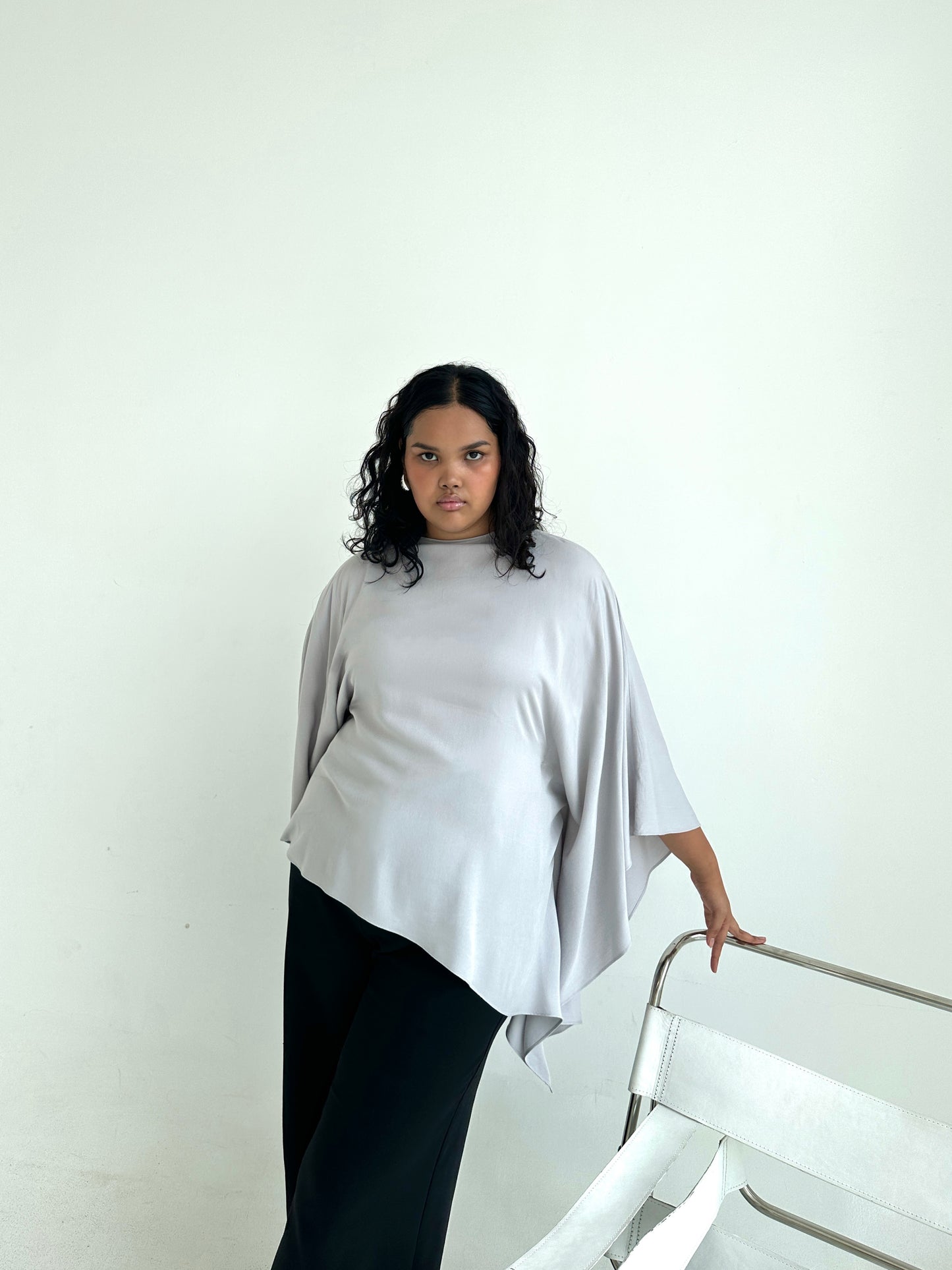 GRAY Adjustable Long-Sleeve Butterfly Top