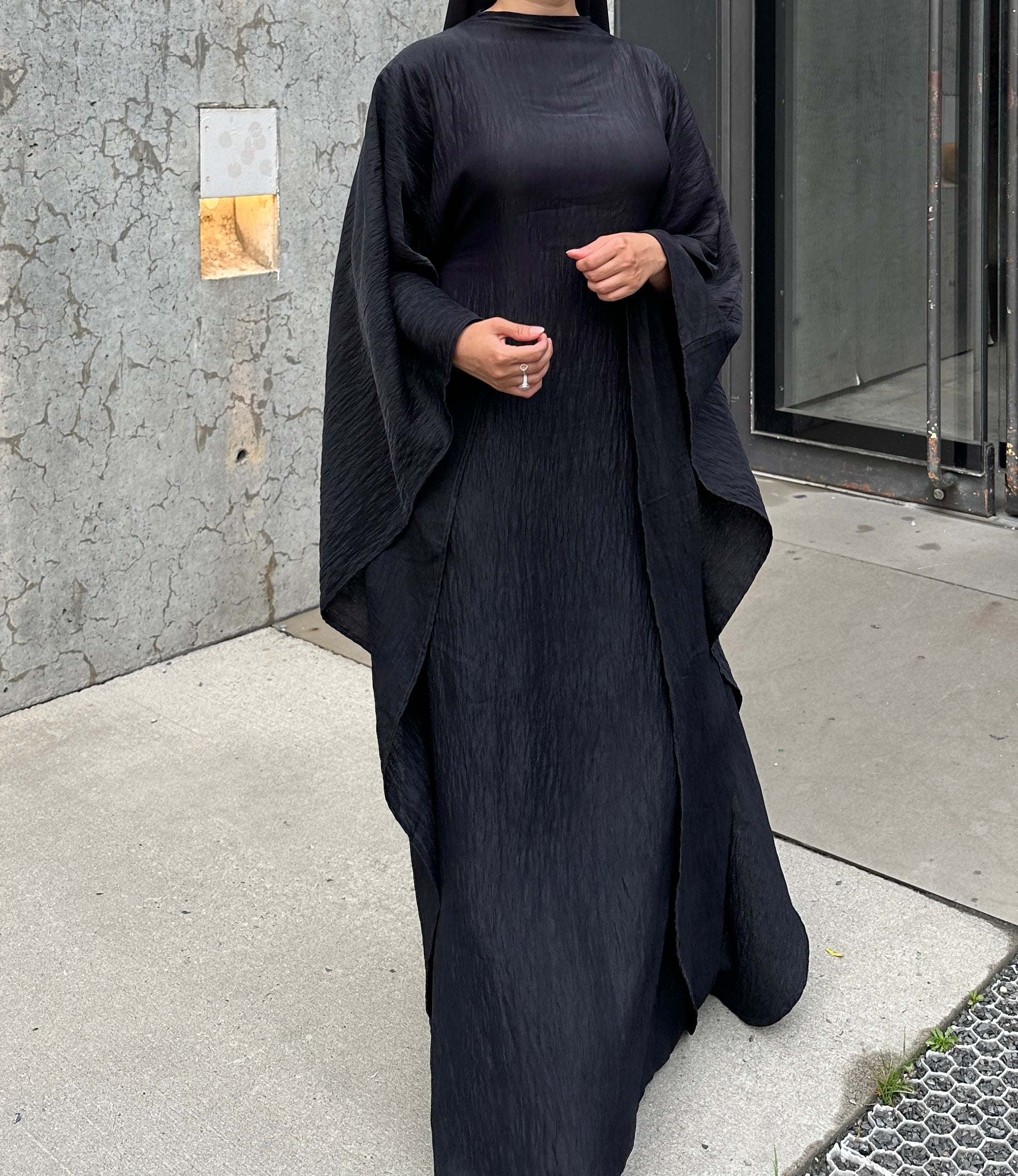 Black fashion kaftan dress