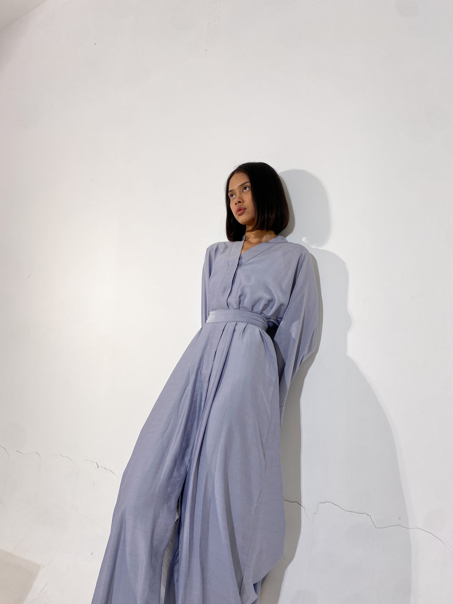 Long Kimono Dress in Periwinkle